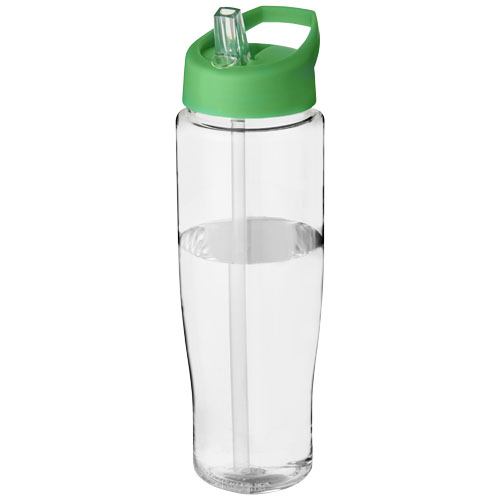 Bouteille sport publicitaire avec paille 700ml H2O Active® Translucide et Vert